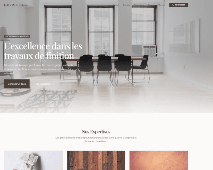 HL Services - site web artisan travaux de finition